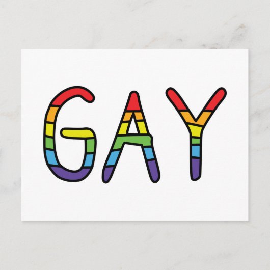Gay Doodle Design Postkarte (Vorderseite)