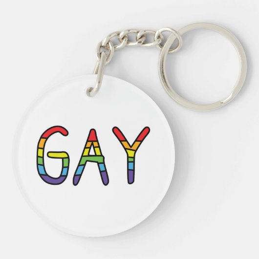 Gay Doodle Design Schlüsselanhänger (Rückseite)