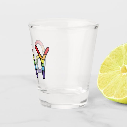 Gay Doodle Design Schnapsglas (Rechts)