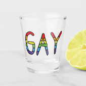 Gay Doodle Design Schnapsglas (Vorderseite)