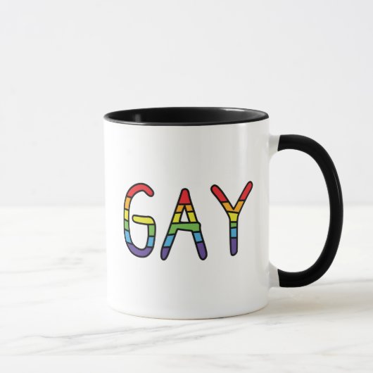 Gay Doodle Design Tasse (Rechts)