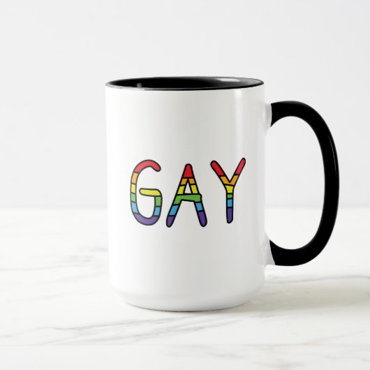 Gay Doodle Design Tasse (Rechts)