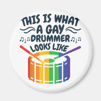 Gay Drummer Gay Pride Monat LGBTQ Regenbogen Magnet