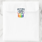 Gay Drummer Gay Pride Monat LGBTQ Regenbogen Quadratischer Aufkleber (Tasche)