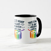 Gay Drummer Gay Pride Monat LGBTQ Regenbogen Tasse (VorderseiteRechts)