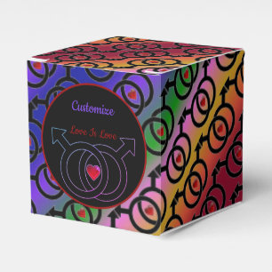 Gay Ehe Liebe ist Liebe Rainbow Cube Gefälligkeits Geschenkschachtel