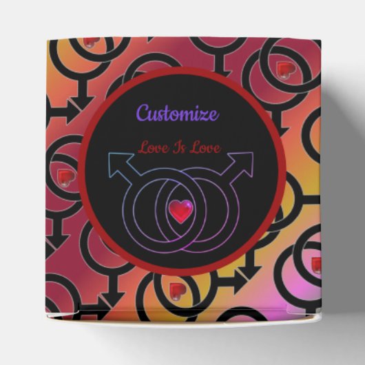 Gay Ehe Liebe ist Liebe Rainbow Hevor Box Geschenkschachtel (Oben)