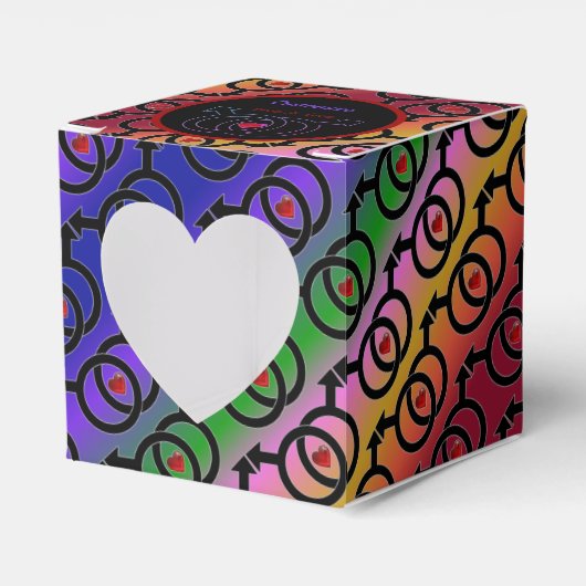 Gay Ehe Liebe ist Liebe Rainbow Hevor Box Geschenkschachtel (Vorderseite)