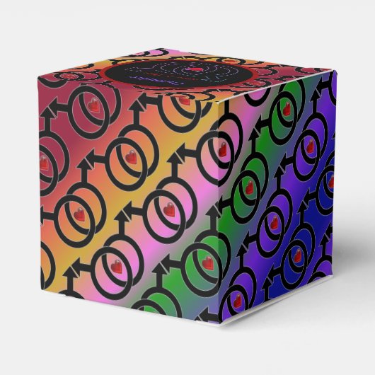 Gay Ehe Liebe ist Liebe Rainbow Hevor Box Geschenkschachtel (Rückseite)