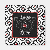 Gay Ehe Liebe ist Liebe Square Magnet (Vorne)