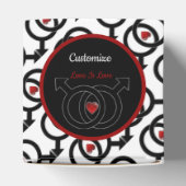 Gay Ehe Liebe ist Liebe Weiß Herz Gefallen Box Geschenkschachtel (Oben)