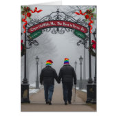 Gay Elder Friendship/Romance Happy Holiday's Card (Vorne)
