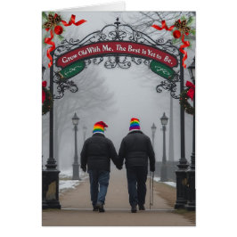 Gay Elder Friendship/Romance Happy Holiday's Card