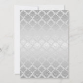 Gay Elegant Silver Wedding Einladung (Rückseite)