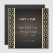 Gay elegante Save the Date Magnetkarte (Vorne/Hinten)