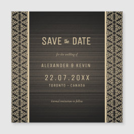 Gay elegante Save the Date Magnetkarte