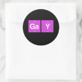 GAY ELEMENTS RUNDER AUFKLEBER (Tasche)