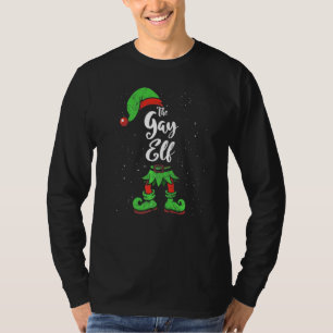 Gay Elf Matching Familie Weihnachtszeit Pajama-Kos T-Shirt