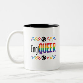 Gay Engineer Engineering Engiqueer Pride Month Zweifarbige Tasse