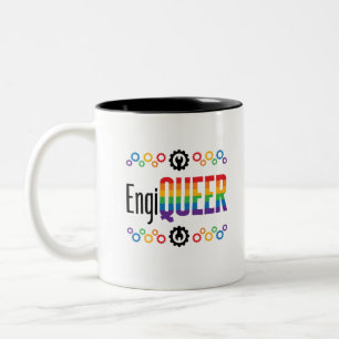 Gay Engineer Engineering Engiqueer Pride Month Zweifarbige Tasse