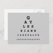 Gay Eye Chart Postkarte (Vorne/Hinten)