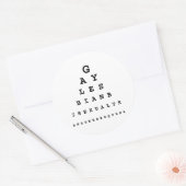 Gay Eye Chart Runder Aufkleber (Umschlag)
