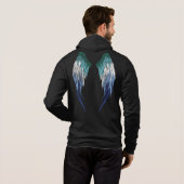Gay Flag - Angel Wings Hoodie (Schwarz voll)