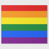 Gay Flag Colors Rainbow Wide Strip Geschenkpapier (Flach)