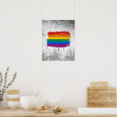 GAY FLAG DRIPPING POSTER (Küche)