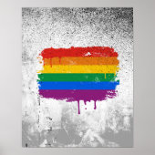 GAY FLAG DRIPPING POSTER (Vorne)