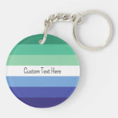 Gay Flag Liebe ist Liebe Custom Schlüsselanhänger (Rückseite)
