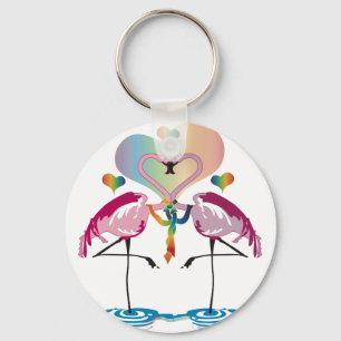 Gay Flamingos Keychain Schlüsselanhänger