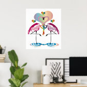 Gay Flamingos Print Poster (Heimbüro)