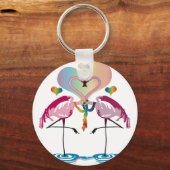 Gay Flamingos Schlüsselanhänger (Vorderseite)