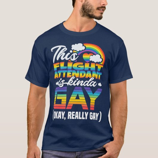 Gay Flight Attendant T-Shirt (Vorderseite)