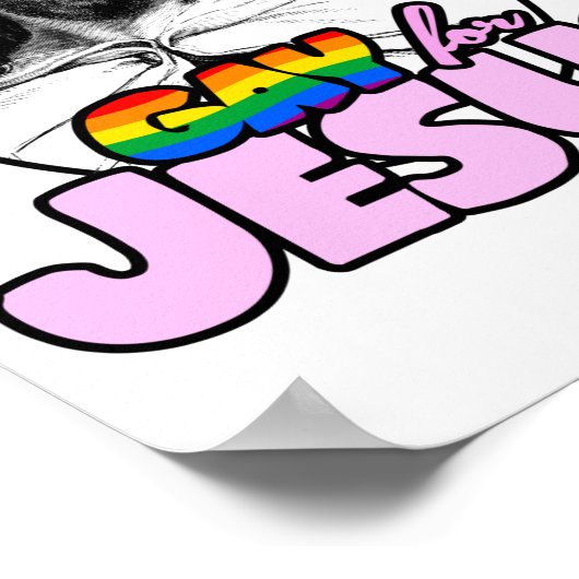 Gay for Jesus Rainbow Poster (Ecke)