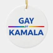 Gay for Kamala Harris Keramik Ornament (Vorne)