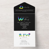 Gay Foto Wedding All In One Einladung (Innen Boden)