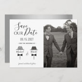 Gay Foto Wedding Save The Date (Vorne/Hinten)