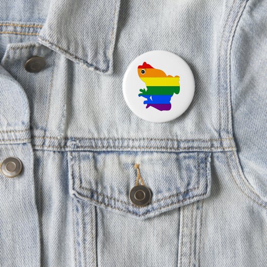 Gay Frog LGBT Pride Rainbow Button (Beispiel)