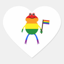 Gay Frog LGBT Pride Rainbow Klassischer Rundaufkle