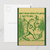 gay frog postkarte (Vorne/Hinten)