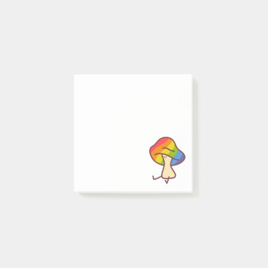 Gay Fungi Rainbow Mushroom Sticky Notes Post-it Klebezettel (Vorderseite)