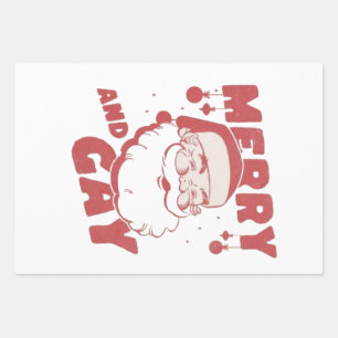 Gay Funny Christmas LGBTQ Prix Geschenkpapier Set