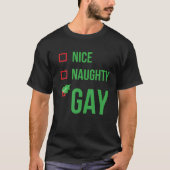 Gay Funny Pajama Weihnachtsgeschenk T-Shirt (Vorderseite)