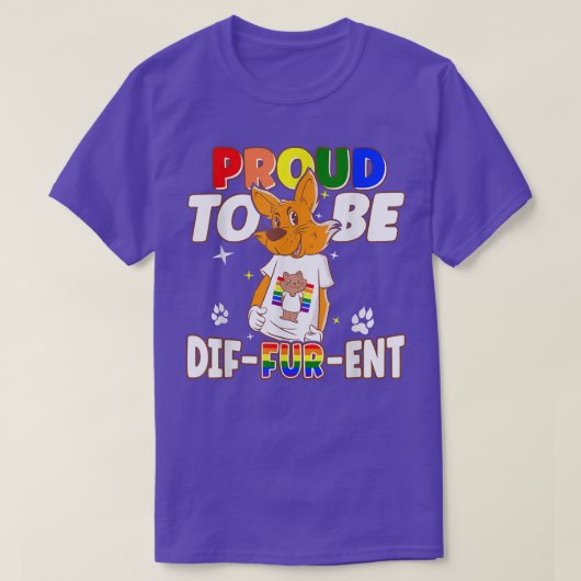 Gay Furries ist stolz darauf, andere Fursuit glück T-Shirt (Design vorne)