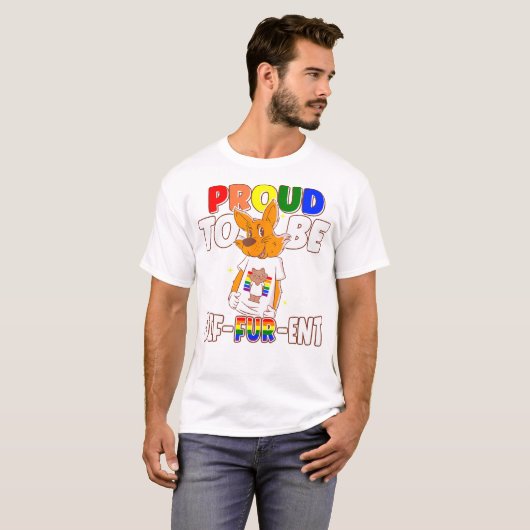 Gay Furries sind stolz darauf, andere Fursuit Happ T-Shirt (Vorne ganz)