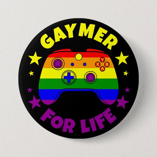 Gay Gaymer für lebenslange Flag-Controller Button (Vorderseite)