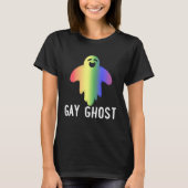 Gay Ghost Gaysper Rainbow Flag LGBT Pride Hallowee T-Shirt (Vorderseite)