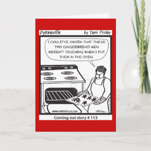 Gay gingerbread Men Feiertagskarte